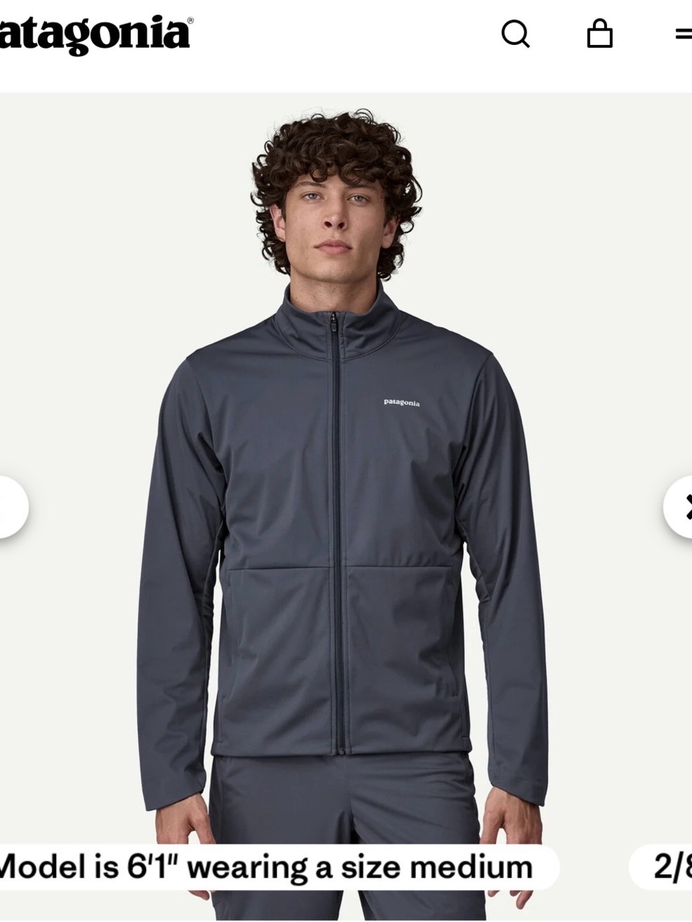 Patagonia NWT Men's Wind Shield Jacket Medium Smolder Blue Running Full Zip $199
